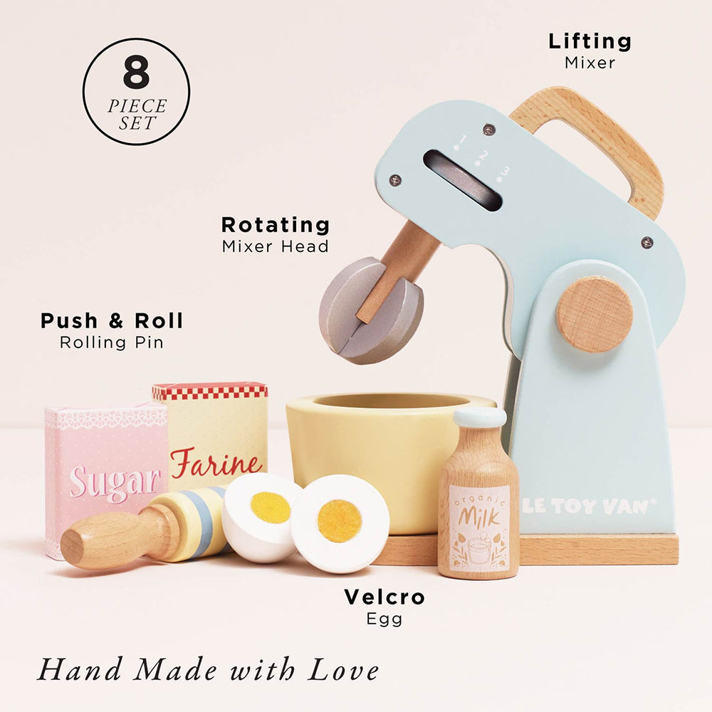 Le Toy Van Bakers Mixer Set and Accessories - 8 Piece (4) FSC 100%