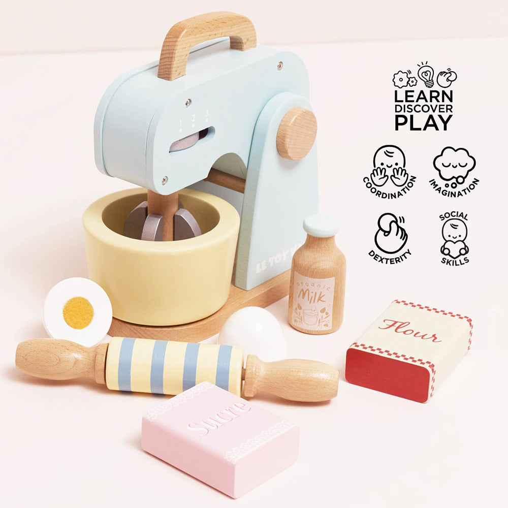 Le Toy Van Bakers Mixer Set and Accessories - 8 Piece (4) FSC 100%
