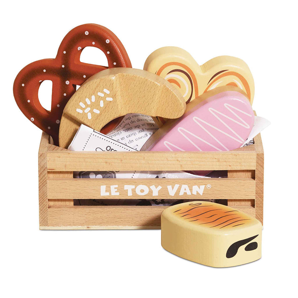 Le Toy Van Bakery & Patisserie Wooden Market Crate - 6 Pc (4) FSC 100%