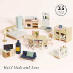 Le Toy Van Complete Dolls house Furniture Set - 35 Piece (6) FSC 100%
