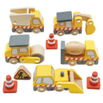 Le Toy Van Construction Toy Cars, Trucks & Diggers - 7 Pc (6) FSC 100%