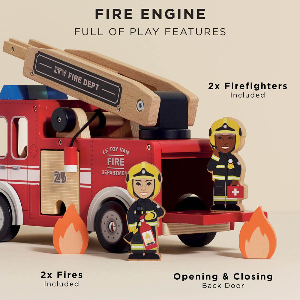 Le Toy Van Fire Engine & Firefighters (4) FSC 100%