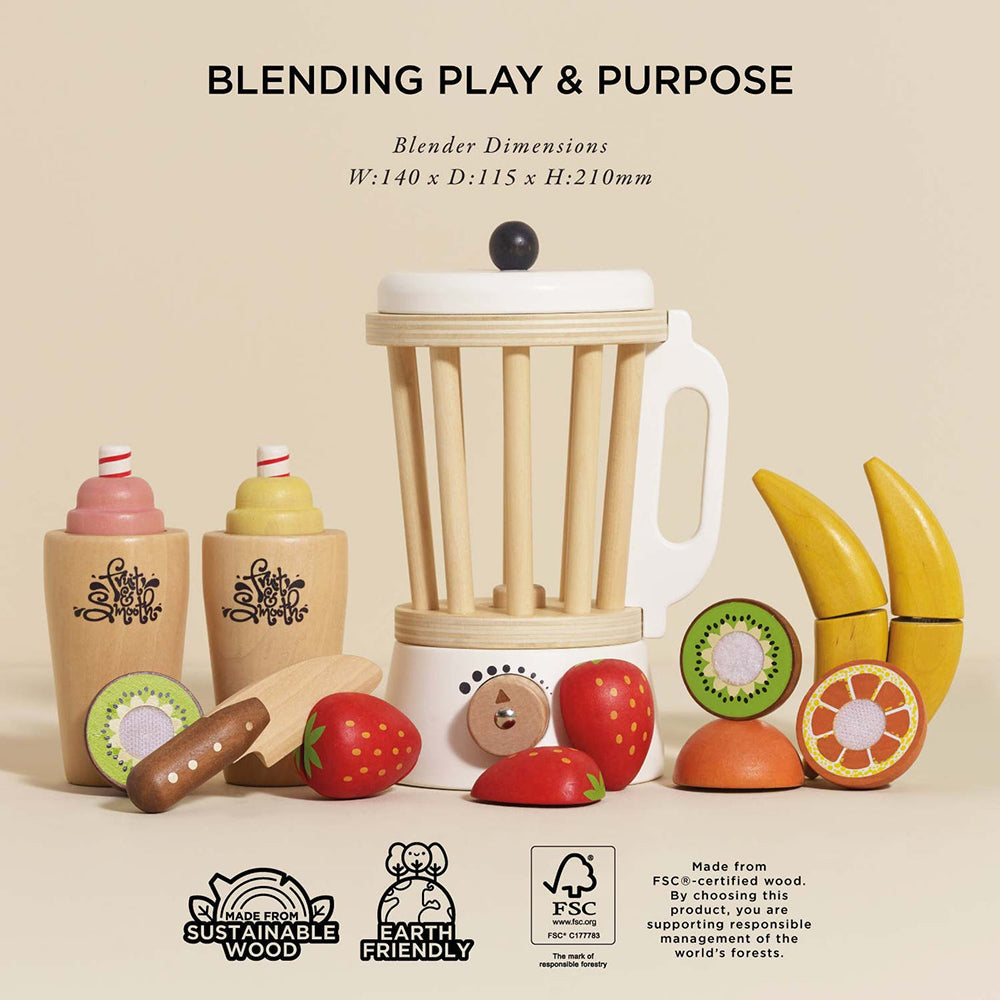 Le Toy Van Fruit & Smoothie Blender Set - 20 Piece (4) FSC 100%