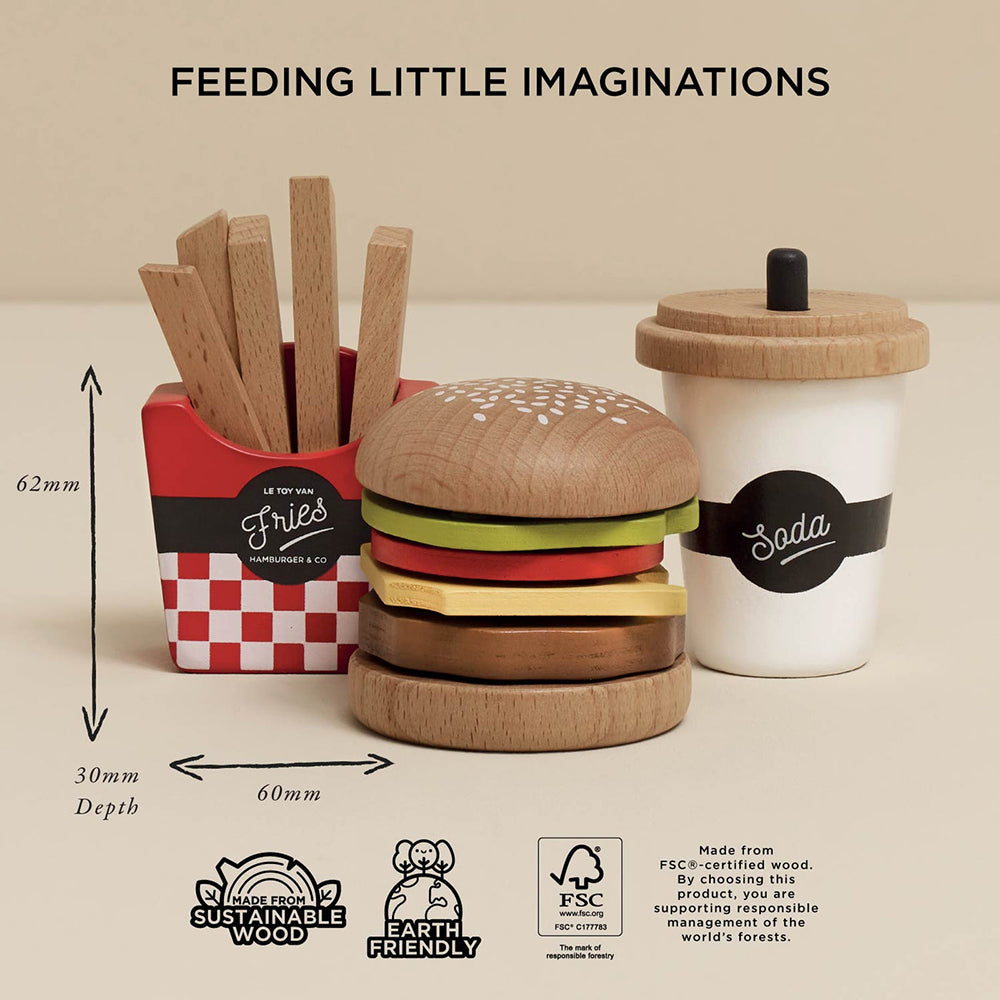 Le Toy Van Hamburger Set (6) FSC 100%