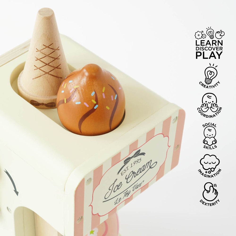Le Toy Van Ice Cream Machine & Play Food Cones (4) -Original Version