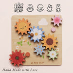 Le Toy Van Meadow Bees Gear & Cogs - 8 Piece (4) FSC 100%