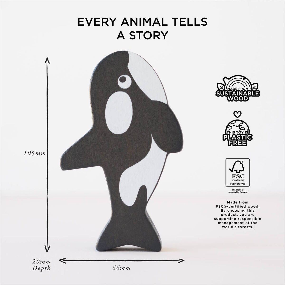 Le Toy Van Ocean Life Stacking Animals & Bag - 10 Piece (6) FSC 100%