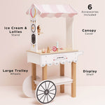 Le Toy Van Ice Cream Trolley Market Stall (2) FSC 100%