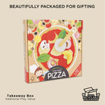 Le Toy Van Pizza & Toppings with Slice Cutter - 13 Pieces (4) FSC 100%