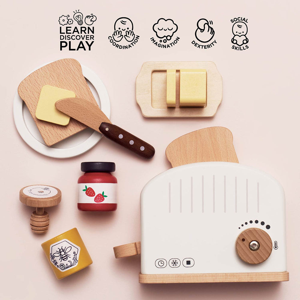 Le Toy Van Toaster Set (4)  FSC 100%