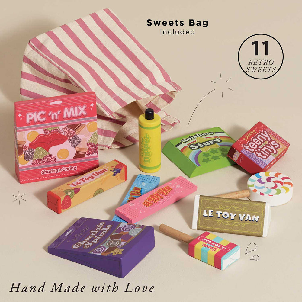 Le Toy Van Retro Sweets and Candy Roleplay Set - 12 Piece (4) FSC 100%