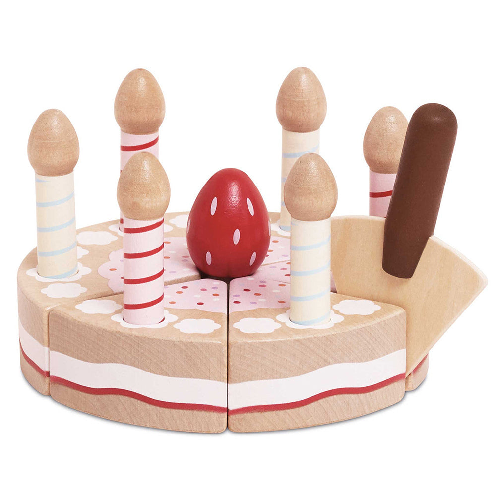 Le Toy Van Sliceable Birthday Cake & Candles - 8 Piece (6) FSC 100%