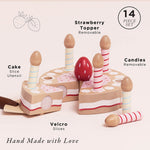 Le Toy Van Sliceable Birthday Cake & Candles - 8 Piece (6) FSC 100%