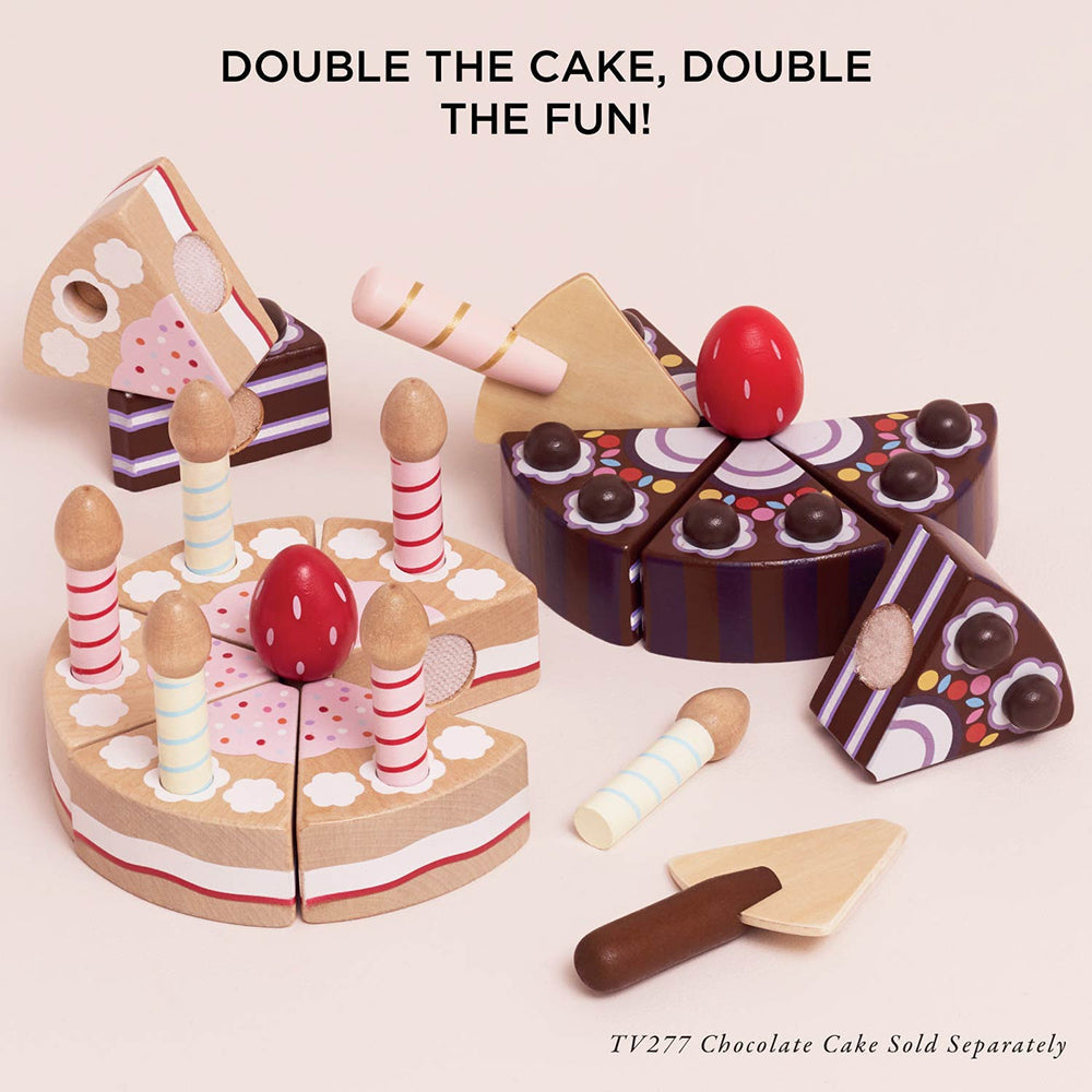 Le Toy Van Sliceable Birthday Cake & Candles - 8 Piece (6) FSC 100%