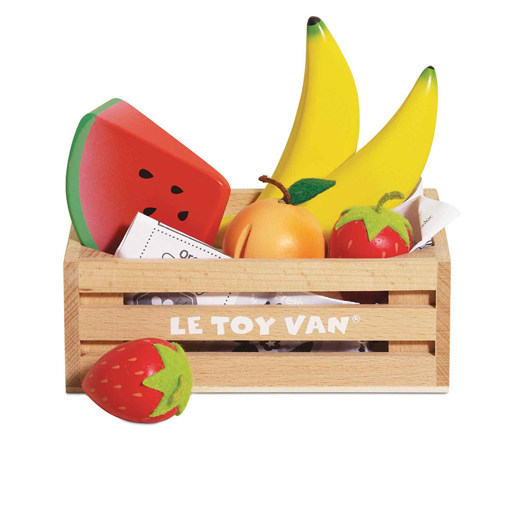 Le Toy Van Smoothie Fruit Wooden Market Crate - 7 Piece (4) FSC 100%