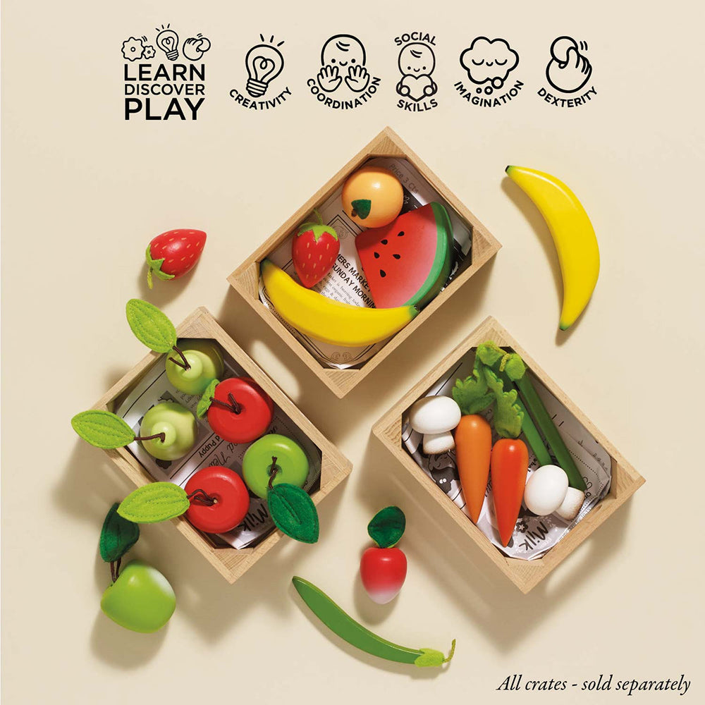 Le Toy Van Smoothie Fruit Wooden Market Crate - 7 Piece (4) FSC 100%