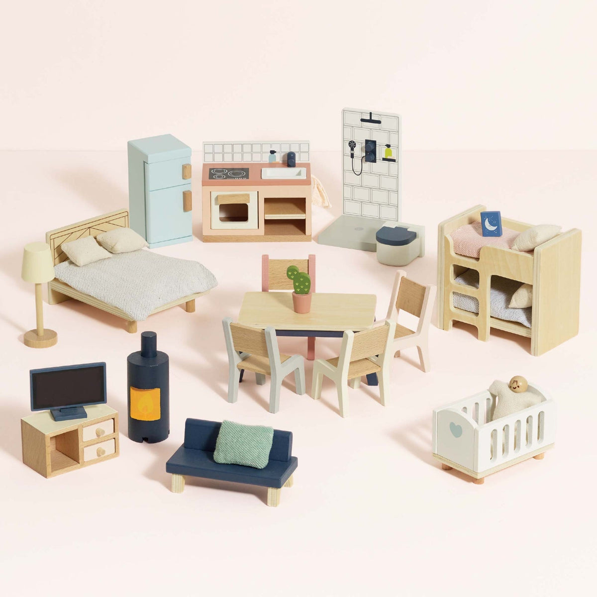 Le Toy Van Complete Dolls House Indoor Furniture Set (6 x sets) - FSC 100%