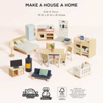 Le Toy Van Complete Dolls House Indoor Furniture Set (6 x sets) - FSC 100%