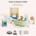 Le Toy Van Wooden Dolls house Bathroom Furniture - 19 Pc (4) FSC 100%