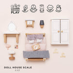 Le Toy Van Wooden Dolls house Bedroom - 19 Piece (4) FSC 100%