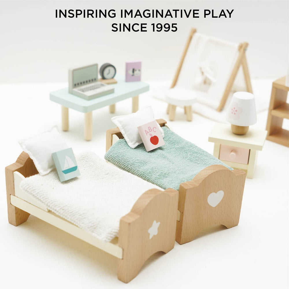 Le Toy Van Wooden Dolls house Child's Bedroom Furn - 24 Pc (4) FSC 100%