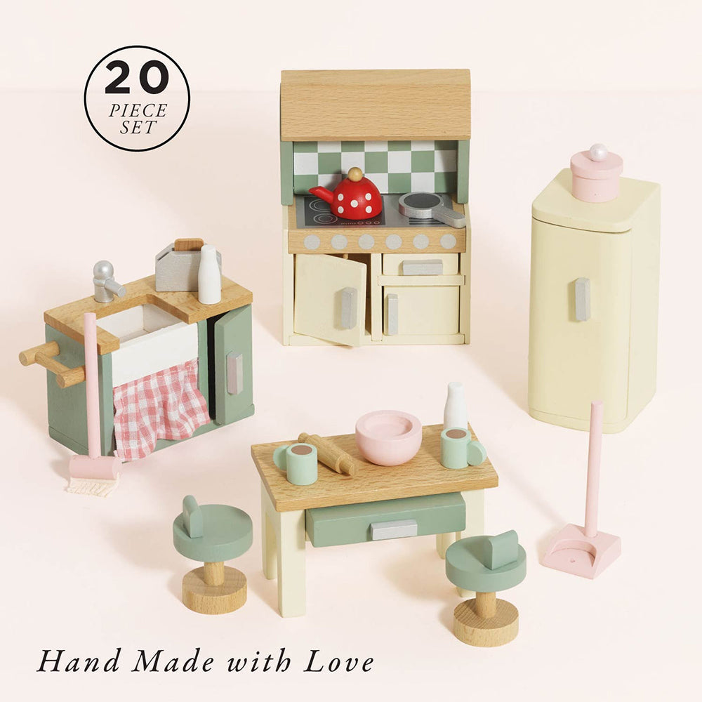 Le Toy Van Wooden Dolls house Kitchen Furniture - 20 Piece (4) FSC 100%