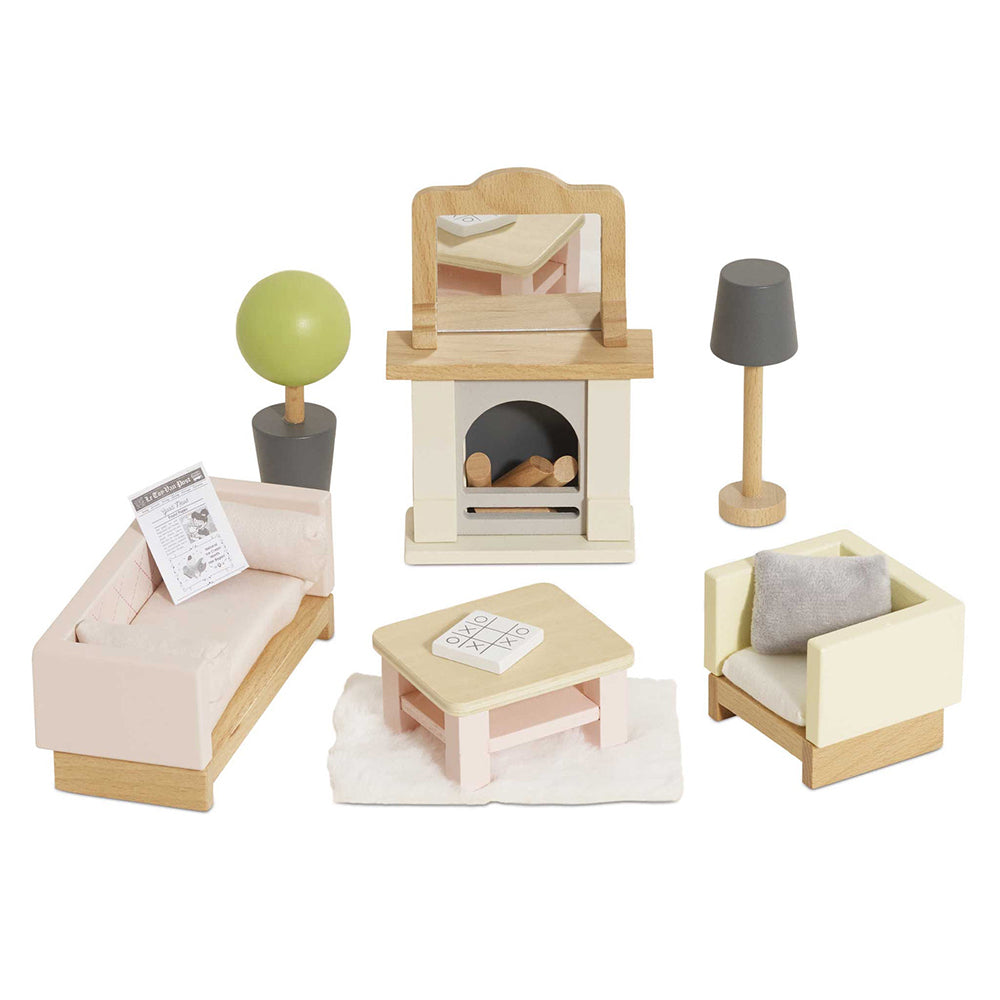 Le Toy Van Wooden Dolls house Living Room - 19 Piece (4) FSC 100%