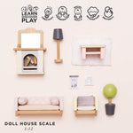 Le Toy Van Wooden Dolls house Living Room - 19 Piece (4) FSC 100%
