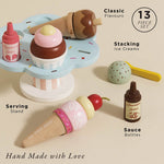 Le Toy Van Wooden Ice Cream Stand & Toppings (4) FSC 100%