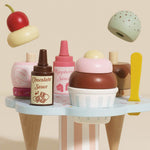Le Toy Van Wooden Ice Cream Stand & Toppings (4) FSC 100%