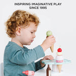 Le Toy Van Wooden Ice Cream Stand & Toppings (4) FSC 100%