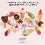 Le Toy Van Wooden Ice Cream Stand & Toppings (4) FSC 100%