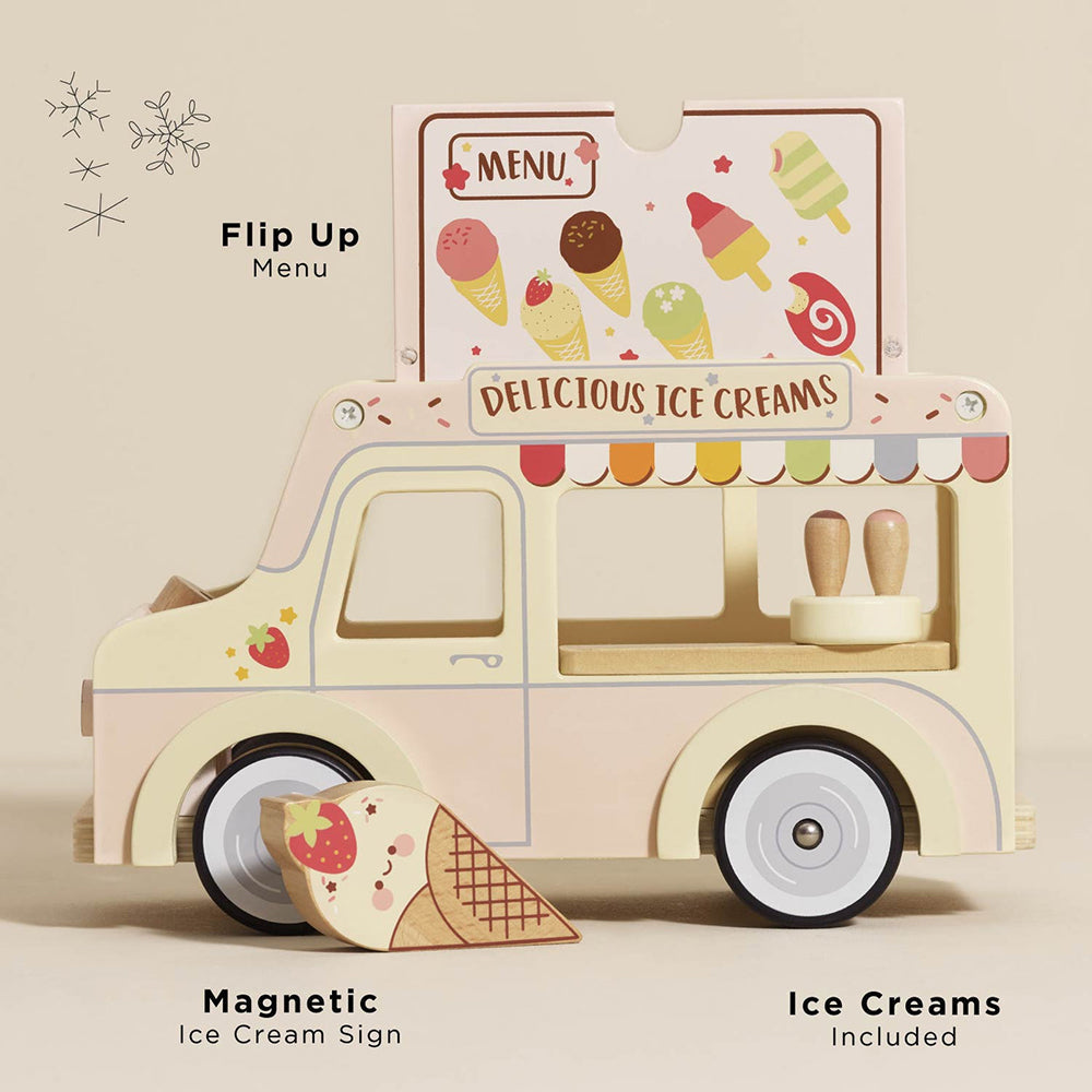 Le Toy Van Wooden Ice Cream Van (4) FSC 100%