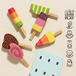 Le Toy Van Wooden Ice Lollies Popsicles - 7 Piece (4) FSC 100%