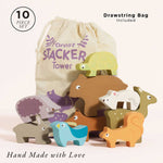 Le Toy Van Woodland Stacking Forest Animals & Bag - 10 Pc (6) FSC 100%