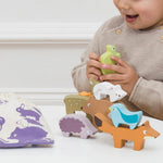 Le Toy Van Woodland Stacking Forest Animals & Bag - 10 Pc (6) FSC 100%
