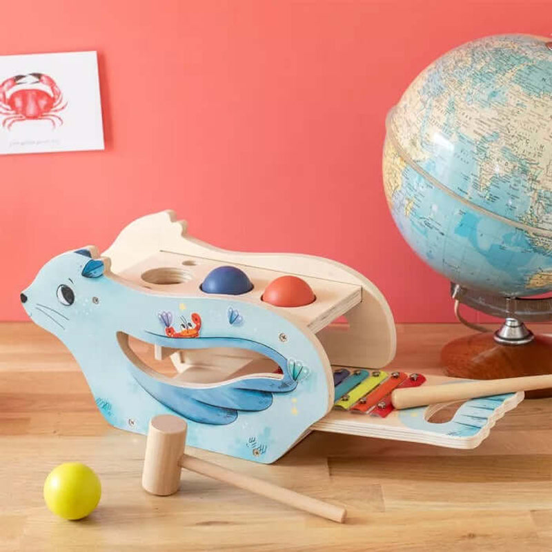 Moulin Roty Les Aventures De Paulie Tap Tap Metallophone 36x14x16.5cm