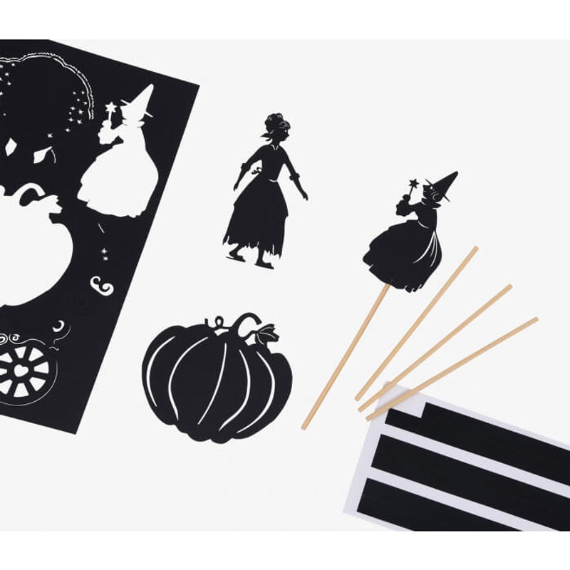 Moulin Roty Les Ombres Du Soir Cardboard Theatre with Shadow Puppets 48x35.5cm