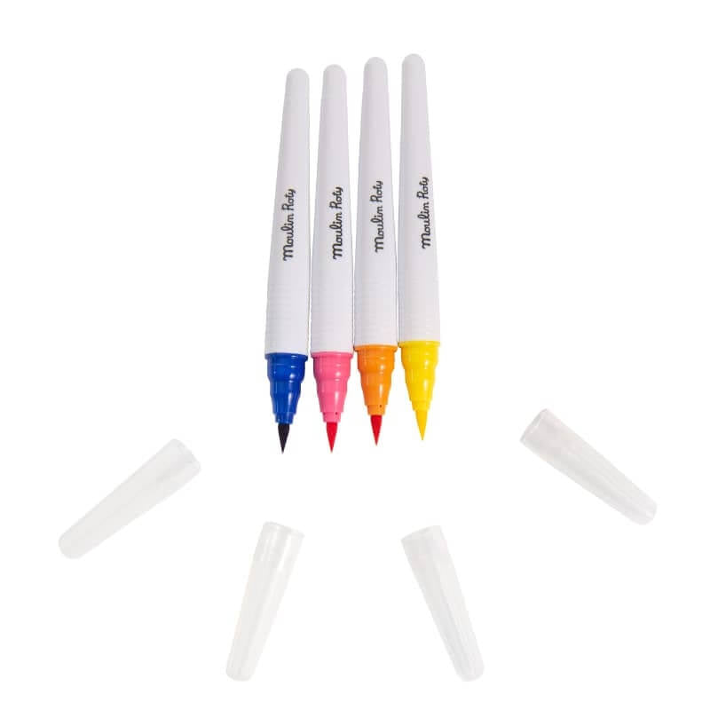 Moulin Roty Les Schmouks 12 Big Brush Markers 19.5x17cm