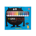 Moulin Roty Les Schmouks 12 Big Brush Markers 19.5x17cm
