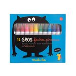 Moulin Roty Les Schmouks 12 Big Brush Markers 19.5x17cm
