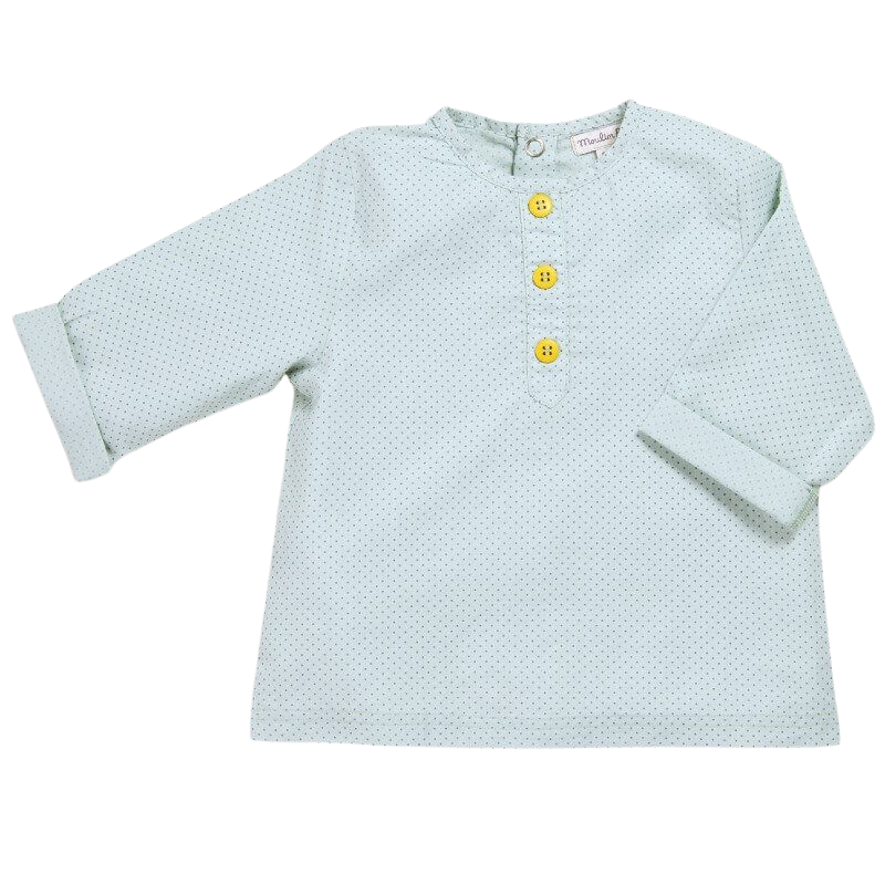 Moulin Roty Les Tartempois Malek Blue Polka Dot Shirt