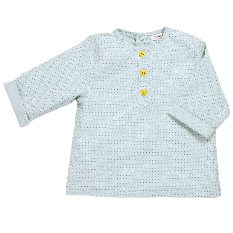 Moulin Roty Les Tartempois Malek Blue Polka Dot Shirt