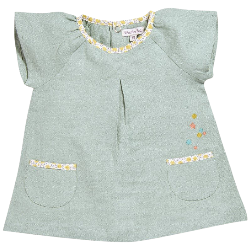 Moulin Roty Les Tartempois Mona Blue Pinafore Dress