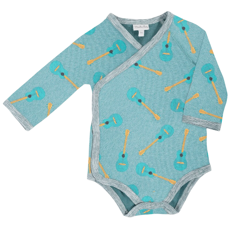 Moulin Roty Les Tartempois Natan Blue Guitar Long-Sleeves Body