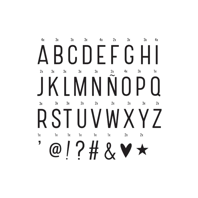 A Little Lovely Company Lightbox Letter Set - Basic Black