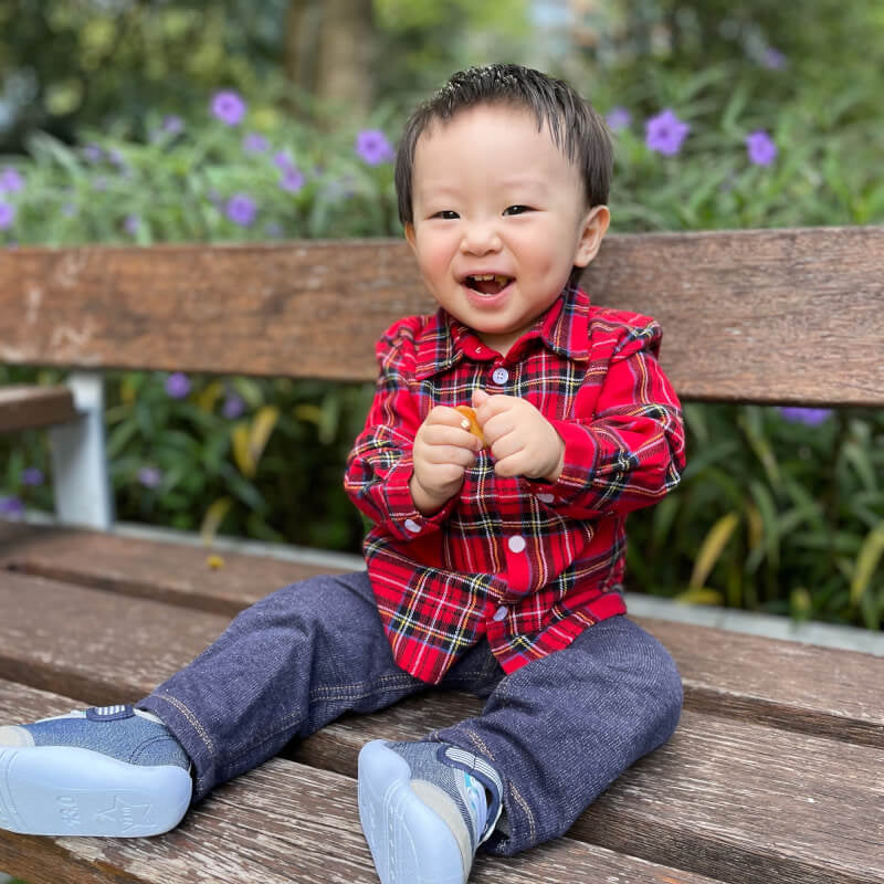 Cotton Pigs Little Boy's Red Tartan Shirt
