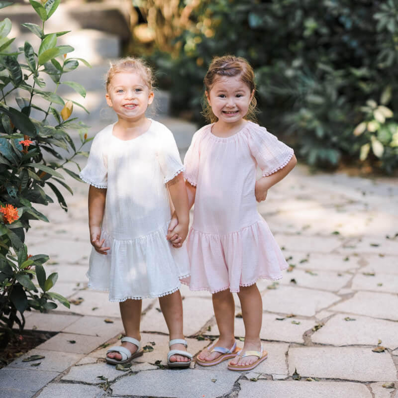 Cotton Pigs Little Girl's Cotton Candy Muslin Dress
