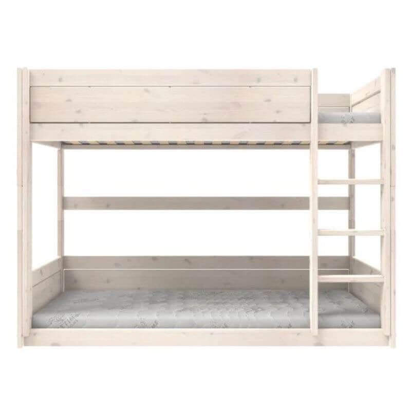LIFETIME Kidsrooms Low Bunk Bed with Straight Ladder 90x200cm