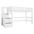 LIFETIME Kidsrooms Low Loft Bed with Step Ladder 90x200cm